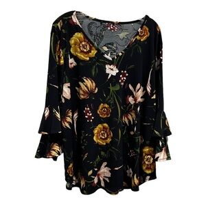 4XL Plus Size Floral flowing top